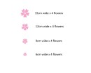 5 Petaled Flowers Pattern Decal Vinyl Wall Art Stickers